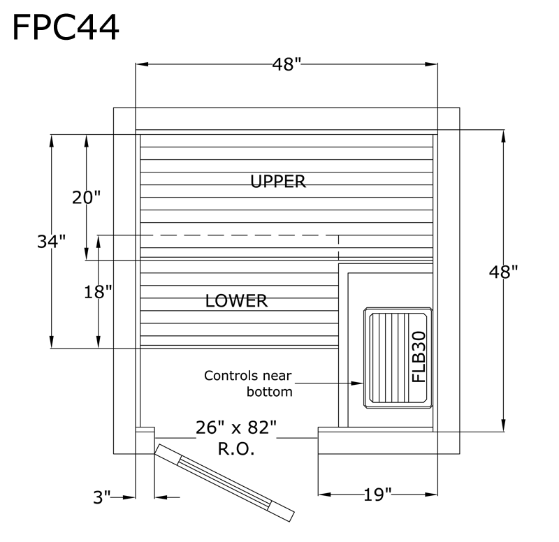 Finlandia Sauna 4' x 4' x 7' Pre-Cut Sauna Kit