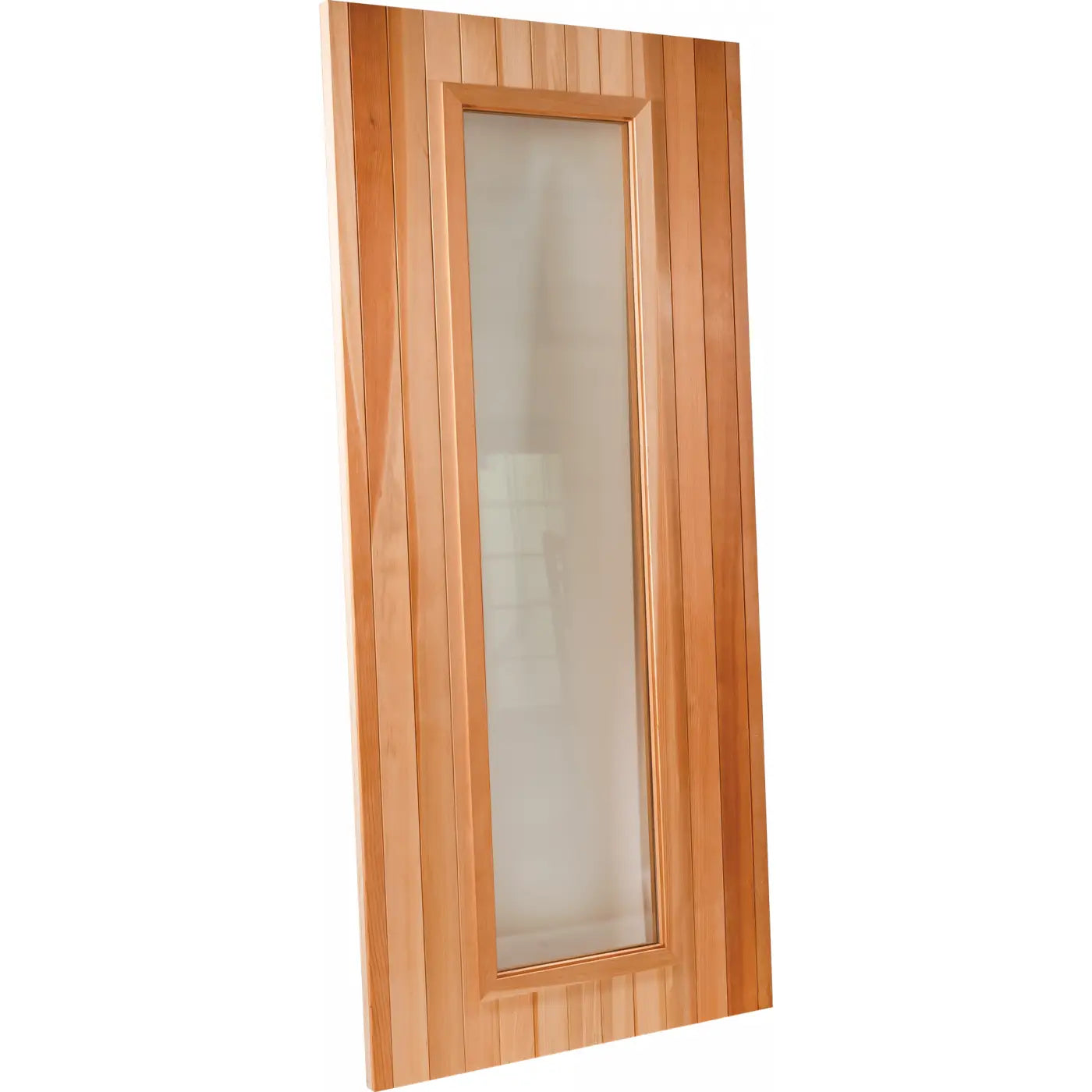 Finnish Sauna Builders Cedar Sauna ADA Door 3' x 6' with a Clear 16"x60" Tempered Thermo Glass