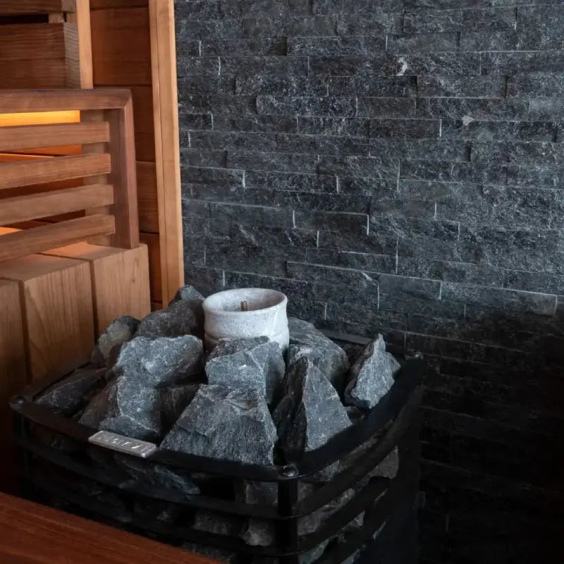 Stone, Charcoal, 6'x24', decorative wall stone for behind heaters (price per each)