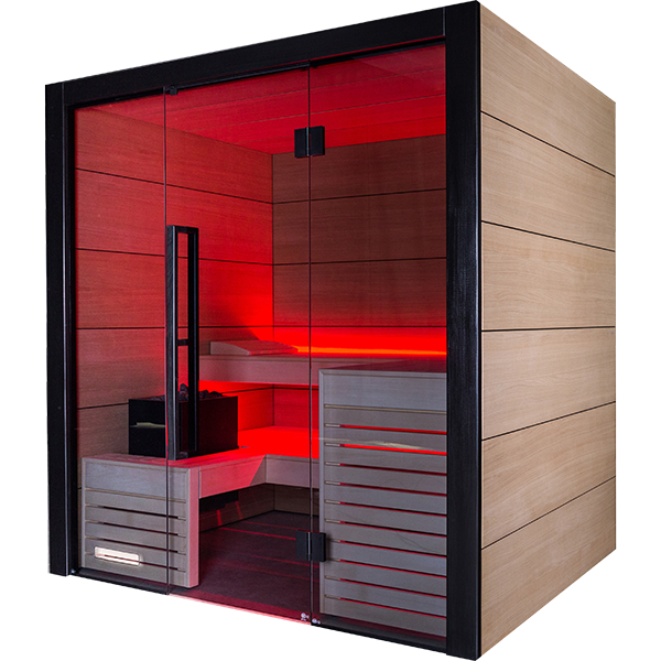 Harvia Fuji Luxury 2-4 Person | With Virta 8KW Heater Oak Harvia Fuji-2-Farblicht-1.png
