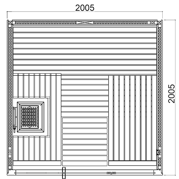 Harvia Fuji Luxury 3-6 Person | With Virta 9KW Heater Oak Harvia Fuji-5-Large-1.png