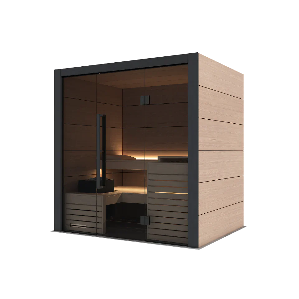 Harvia Fuji Luxury 2-4 Person | With Virta 8KW Heater Oak Harvia HarviaFujiSaunaCabin-Small_3.webp