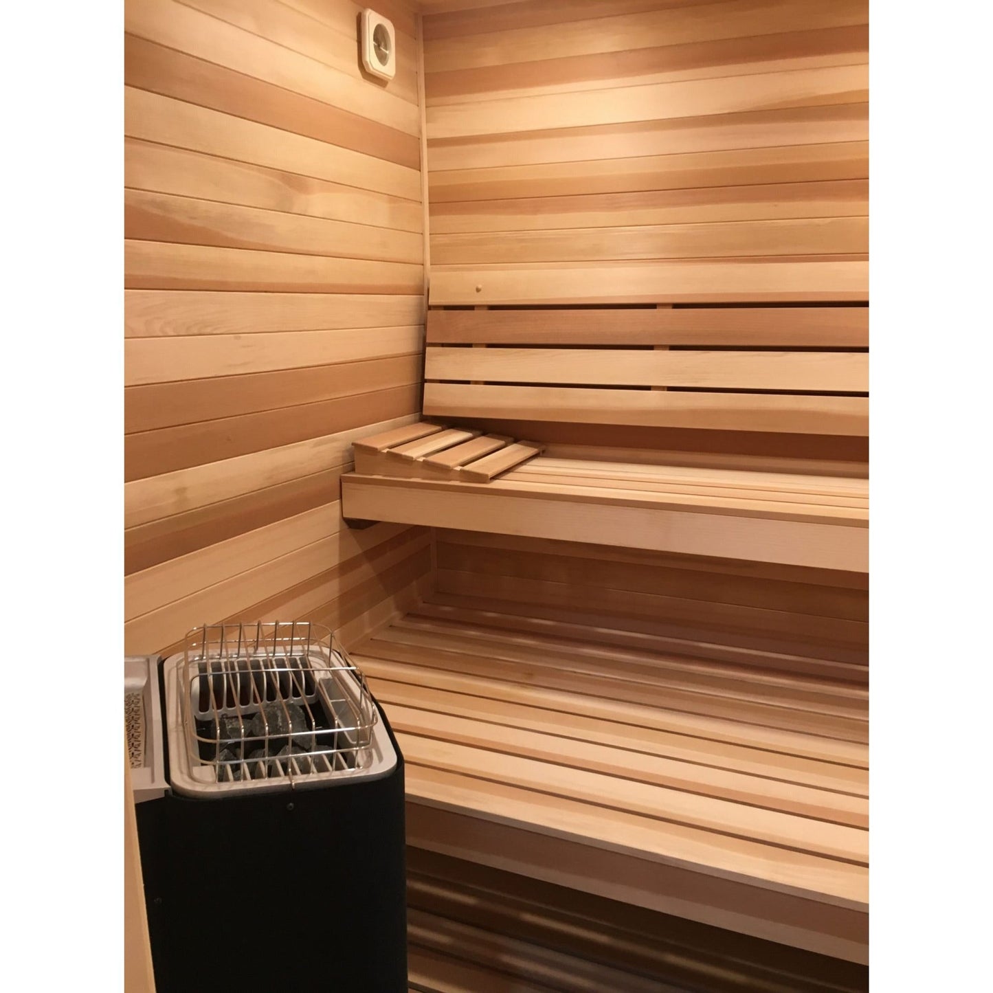 Finnish Sauna Builders 12' x 12' x 7' Pre-Built Indoor Sauna Kit Clear Cedar / Option 1,Clear Cedar / Option 2,Clear Cedar / Option 3,Clear Cedar / Option 4,Clear Cedar / Option 5,Clear Cedar / Option 6,Clear Cedar / Custom Option + $500.00 Finnish Sauna