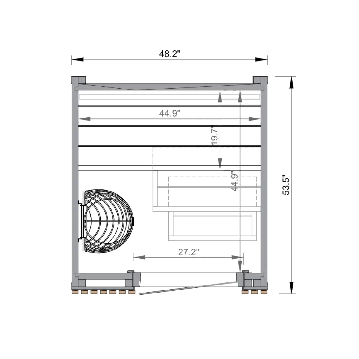 Leil® Viva 120 1 Person Outdoor Sauna Kit