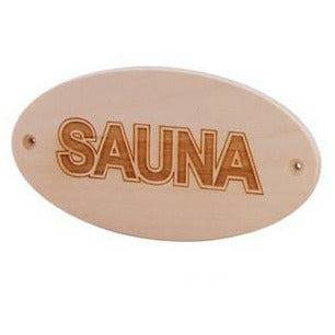 Finnish Sauna Builders Cedar Oval Sauna Sign
