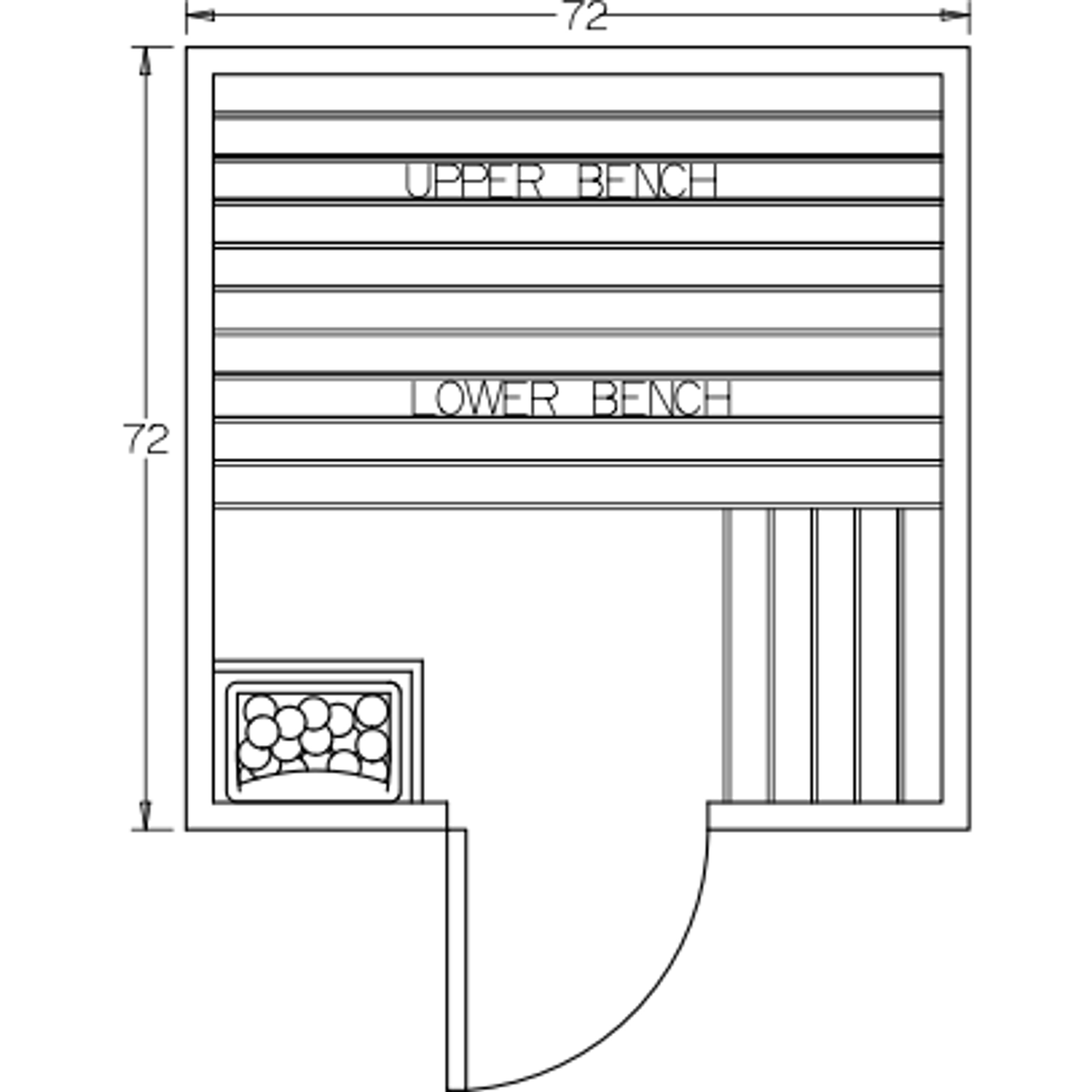 Finnish Sauna Builders 6' x 6' x 7' Pre-Built Indoor Sauna Kit Clear Cedar / Option 4 Finnish Sauna Builders ScreenShot2022-10-04at11.06.42AM.png