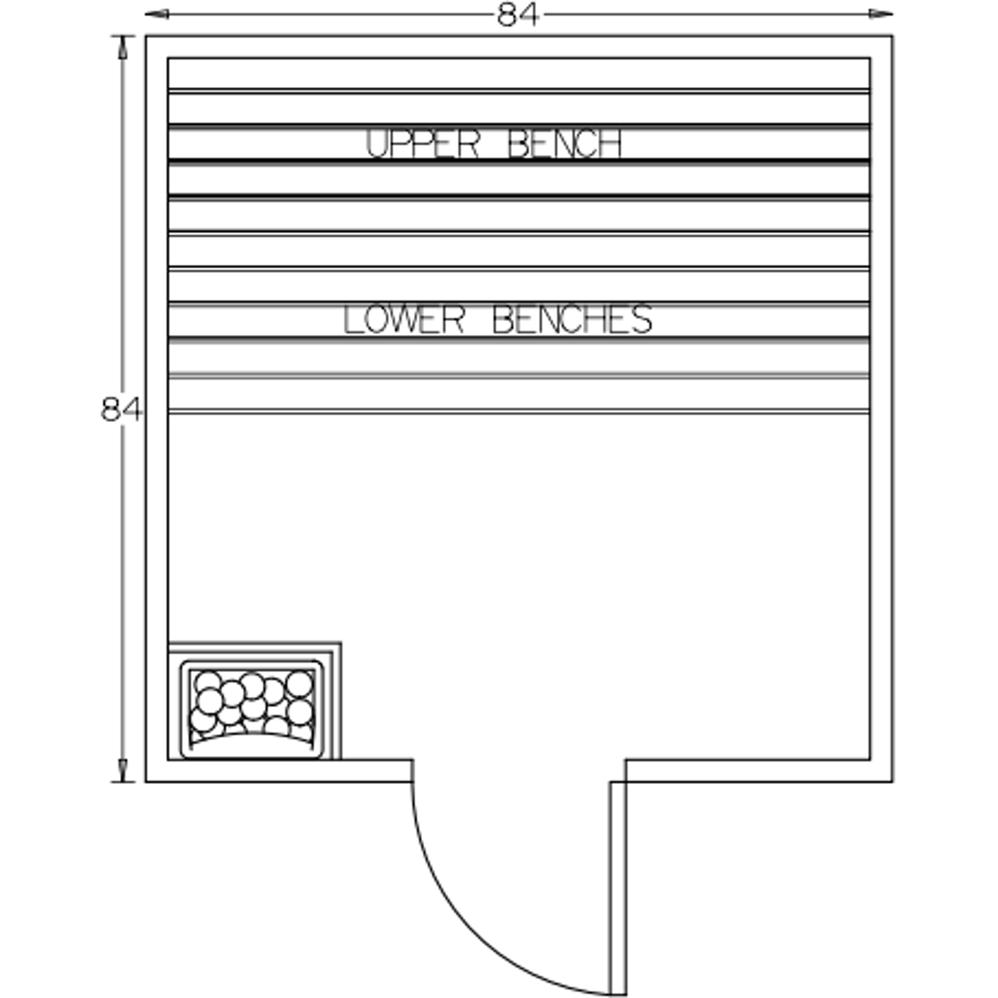 Finnish Sauna Builders 7' x 7' x 7' Pre-Built Indoor Sauna Kit Clear Cedar / Option 3 Finnish Sauna Builders ScreenShot2022-10-04at12.59.23PM.png