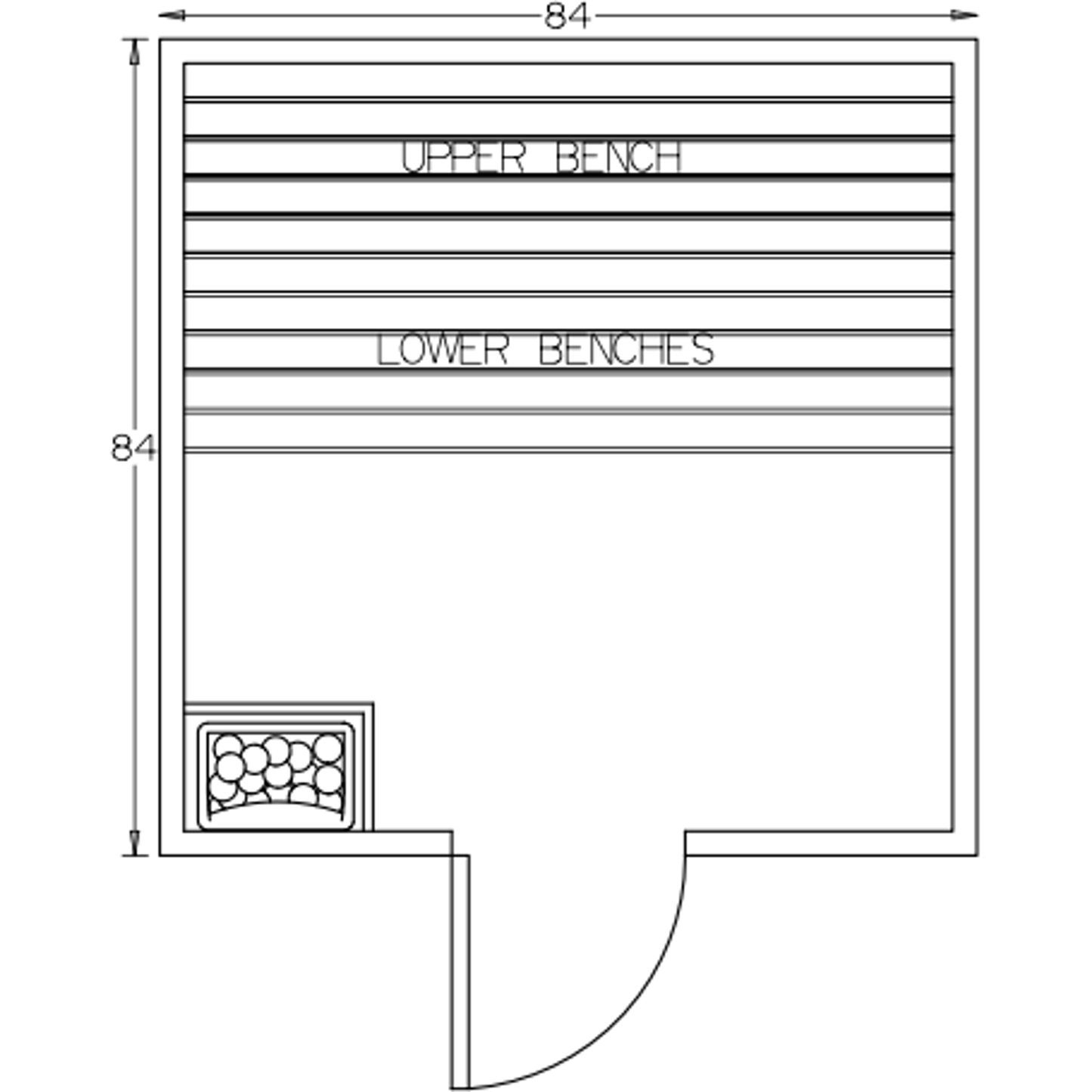 Finnish Sauna Builders 7' x 7' x 7' Pre-Built Indoor Sauna Kit Clear Cedar / Option 4 Finnish Sauna Builders ScreenShot2022-10-04at12.59.32PM.png