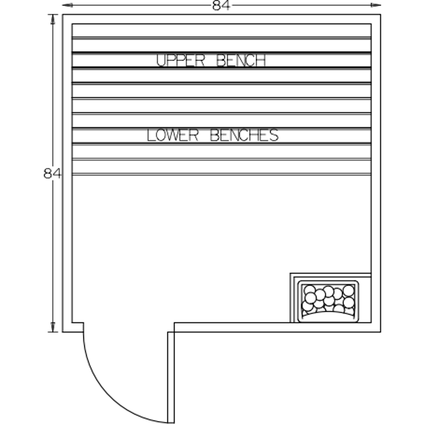 Finnish Sauna Builders 7' x 7' x 7' Pre-Built Indoor Sauna Kit Clear Cedar / Option 5 Finnish Sauna Builders ScreenShot2022-10-04at12.59.44PM.png