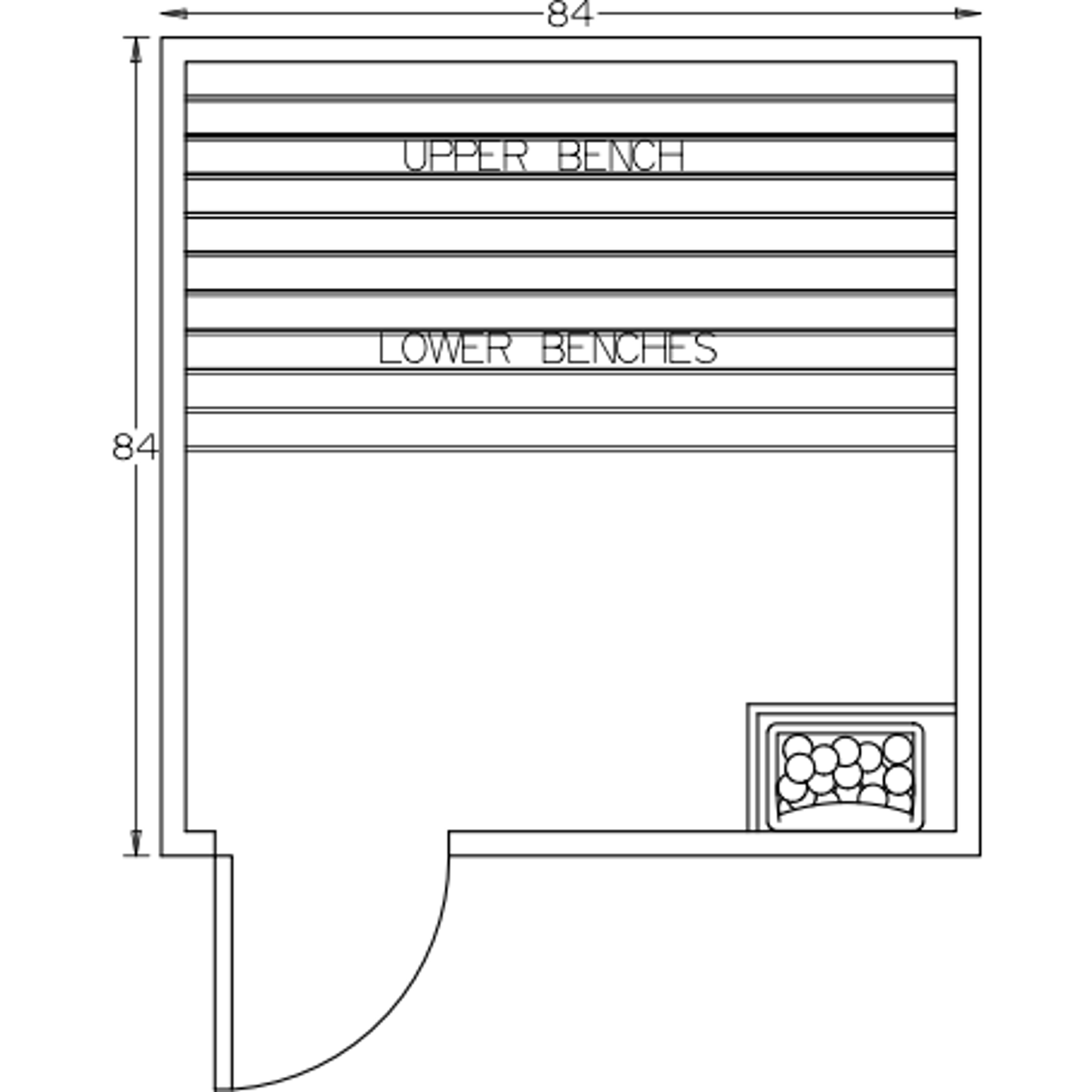 Finnish Sauna Builders 7' x 7' x 7' Pre-Built Indoor Sauna Kit Clear Cedar / Option 6 Finnish Sauna Builders ScreenShot2022-10-04at12.59.53PM.png