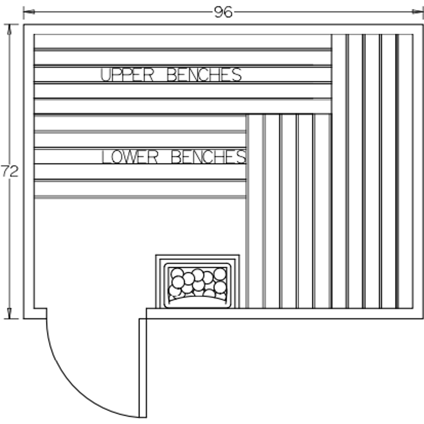 Finnish Sauna Builders 6' x 8' x 7' Pre-Built Indoor Sauna Kit Clear Cedar / Option 5 Finnish Sauna Builders ScreenShot2022-10-04at3.41.28PM.png