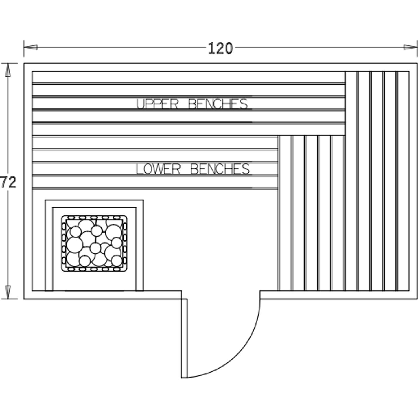 Finnish Sauna Builders 6' x 10' x 7' Pre-Built Indoor Sauna Kit Clear Cedar / Option 4 Finnish Sauna Builders ScreenShot2022-10-04at4.41.55PM.png