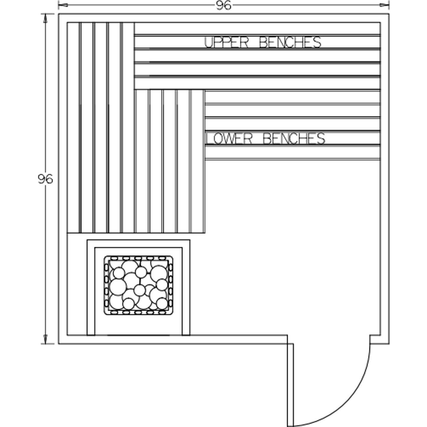 Finnish Sauna Builders 8' x 8' x 7' Pre-Built Indoor Sauna Kit Clear Cedar / Option 2 Finnish Sauna Builders ScreenShot2022-10-04at4.52.02PM.png