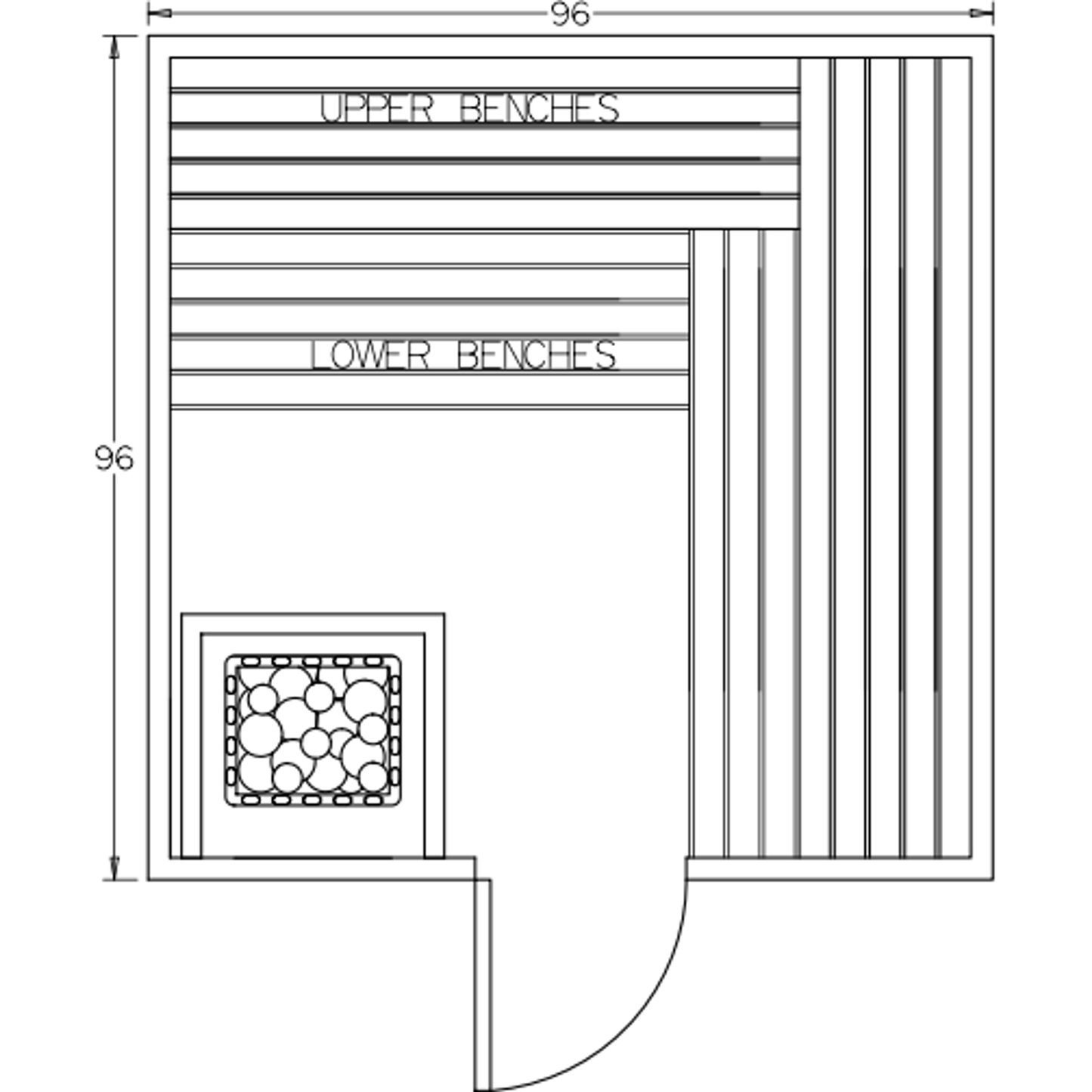 Finnish Sauna Builders 8' x 8' x 7' Pre-Built Indoor Sauna Kit Clear Cedar / Option 4 Finnish Sauna Builders ScreenShot2022-10-04at4.52.17PM.png