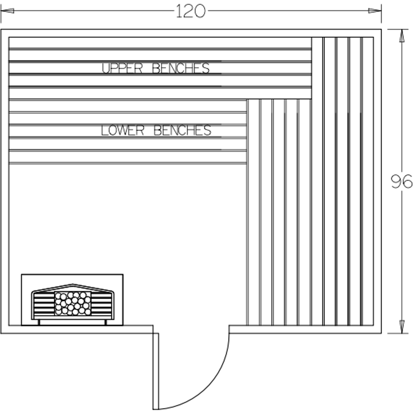 Finnish Sauna Builders 8' x 10' x 7' Pre-Built Indoor Sauna Kit Clear Cedar / Option 4 Finnish Sauna Builders ScreenShot2022-10-04at5.05.31PM.png