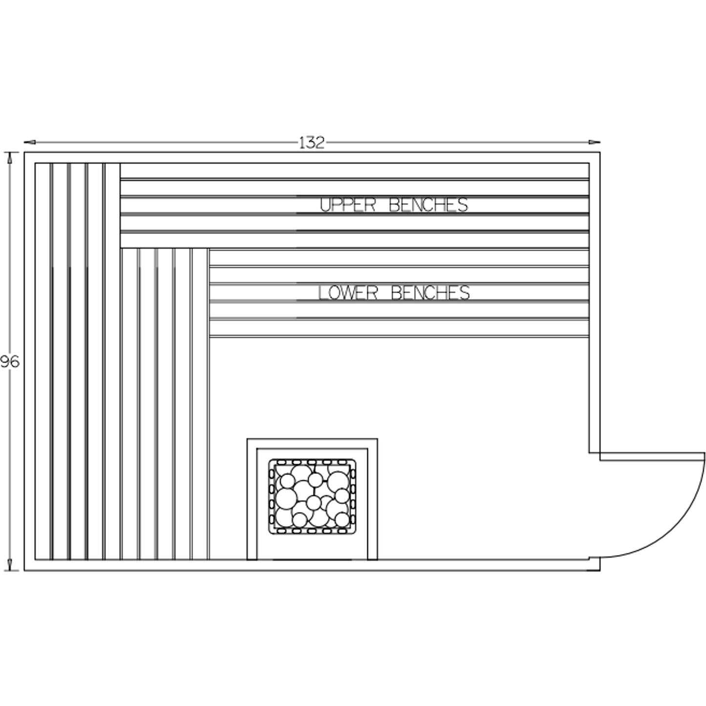 Finnish Sauna Builders 8' x 11' x 7' Pre-Built Indoor Sauna Kit Clear Cedar / Option 4 Finnish Sauna Builders ScreenShot2022-10-05at2.59.36PM.png