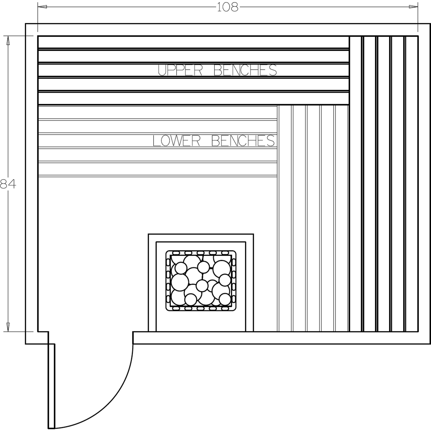 Finnish Sauna Builders 7' x 9' x 7' Pre-Cut Sauna Kit
