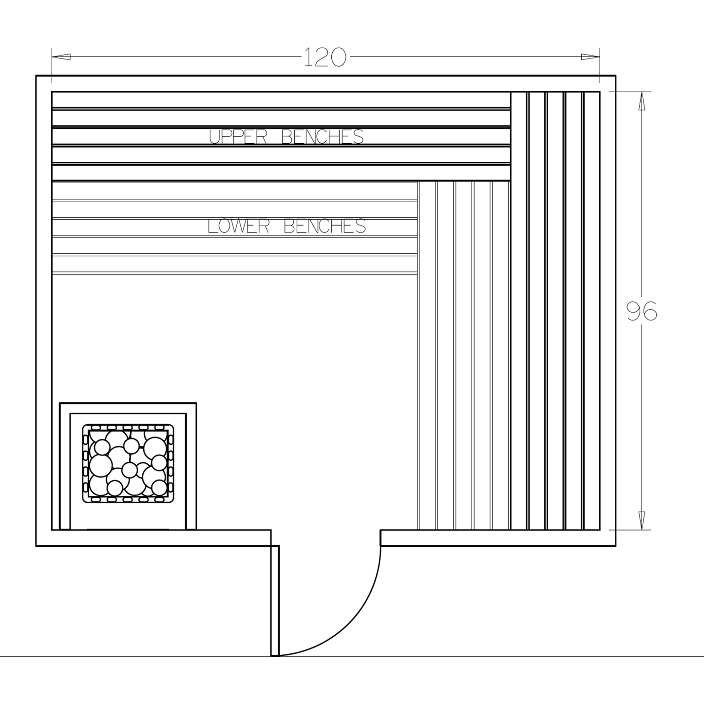 Finnish Sauna Builders 8' x 10' x 7' Pre-Cut Sauna Kit Option 4 / 7 Foot Tall / No Backrest,Option 4 / 7 Foot Tall / Backrest + $429.00,Option 4 / 8 Foot Tall + $510.84 / No Backrest,Option 4 / 8 Foot Tall + $510.84 / Backrest + $429.00 Finnish Sauna Buil