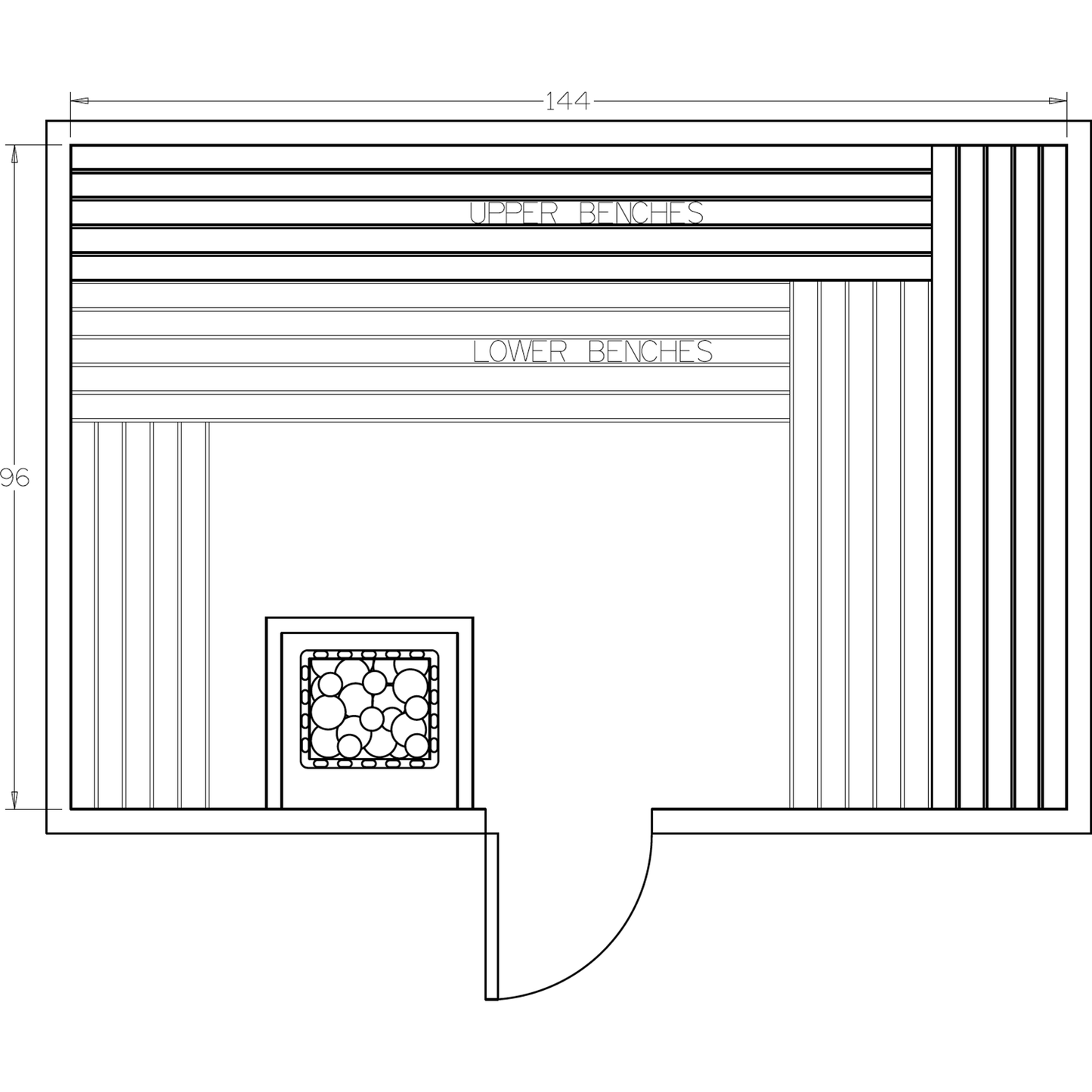Finnish Sauna Builders 8' x 12' x 7' Pre-Cut Sauna Kit Option 10 / 7 Foot Tall / No Backrest,Option 10 / 7 Foot Tall / Backrest + $514.80,Option 10 / 8 Foot Tall + $567.60 / No Backrest,Option 10 / 8 Foot Tall + $567.60 / Backrest + $514.80 Finnish Sauna