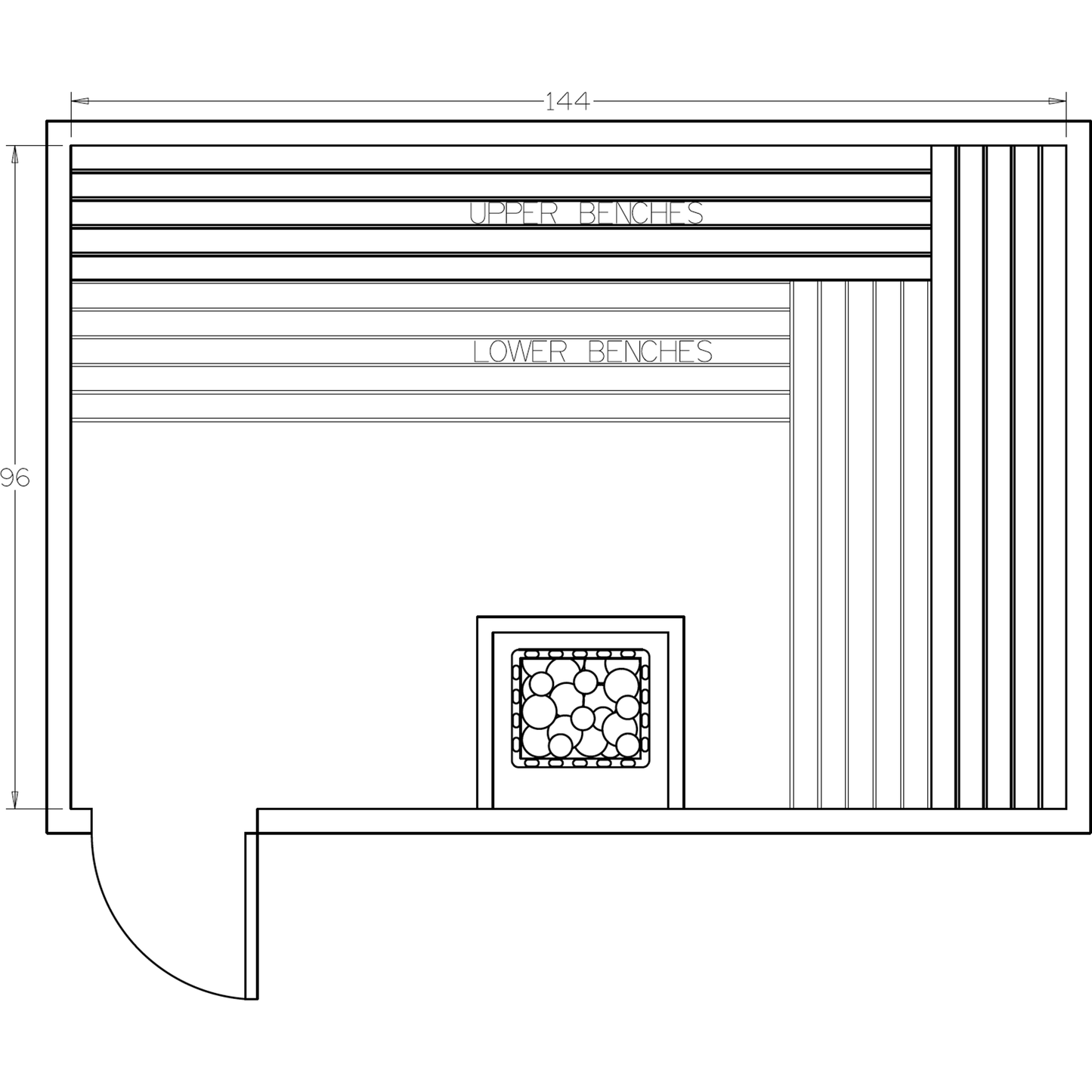 Finnish Sauna Builders 8' x 12' x 7' Pre-Cut Sauna Kit Option 11 / 7 Foot Tall / No Backrest,Option 11 / 7 Foot Tall / Backrest + $514.80,Option 11 / 8 Foot Tall + $567.60 / No Backrest,Option 11 / 8 Foot Tall + $567.60 / Backrest + $514.80 Finnish Sauna
