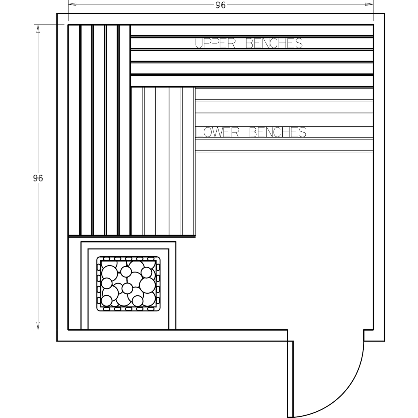 Finnish Sauna Builders 8' x 8' x 7' Pre-Cut Sauna Kit Option 2 / 7 Foot Tall / No Backrest,Option 2 / 7 Foot Tall / Backrest + $343.20,Option 2 / 8 Foot Tall + $454.08 / No Backrest,Option 2 / 8 Foot Tall + $454.08 / Backrest + $343.20 Finnish Sauna Build
