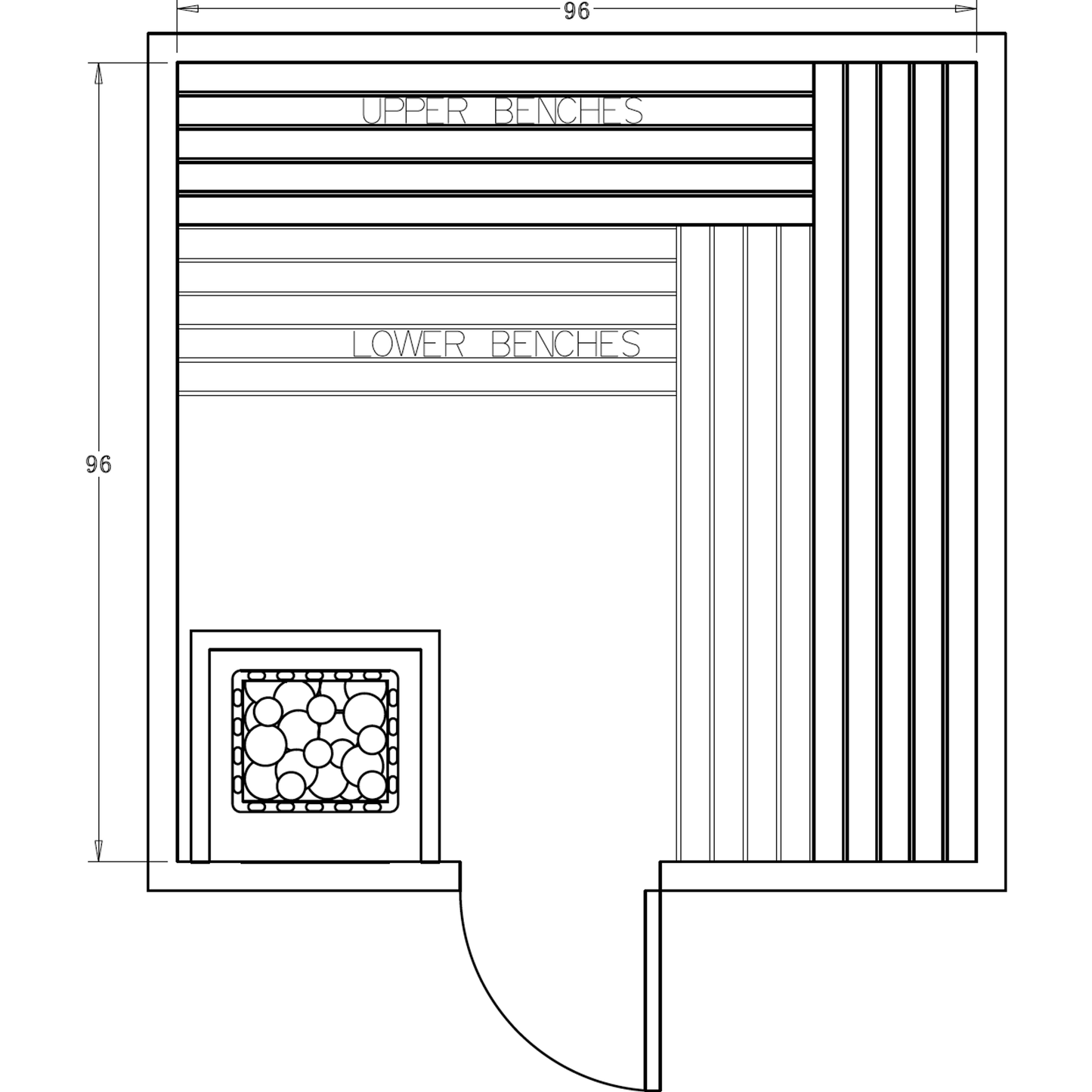Finnish Sauna Builders 8' x 8' x 7' Pre-Cut Sauna Kit Option 3 / 7 Foot Tall / No Backrest,Option 3 / 7 Foot Tall / Backrest + $343.20,Option 3 / 8 Foot Tall + $454.08 / No Backrest,Option 3 / 8 Foot Tall + $454.08 / Backrest + $343.20 Finnish Sauna Build