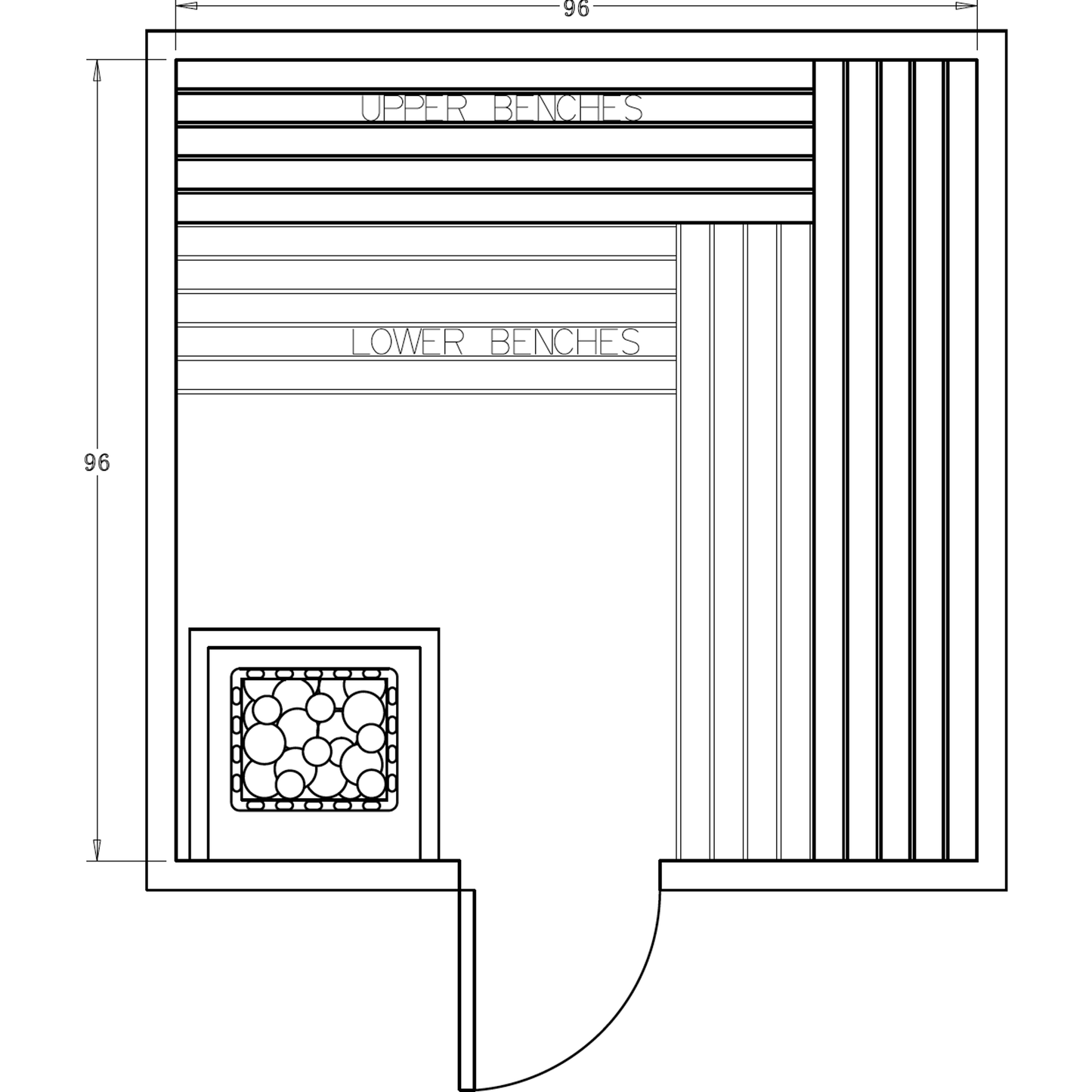 Finnish Sauna Builders 8' x 8' x 7' Pre-Cut Sauna Kit Option 4 / 7 Foot Tall / No Backrest,Option 4 / 7 Foot Tall / Backrest + $343.20,Option 4 / 8 Foot Tall + $454.08 / No Backrest,Option 4 / 8 Foot Tall + $454.08 / Backrest + $343.20 Finnish Sauna Build