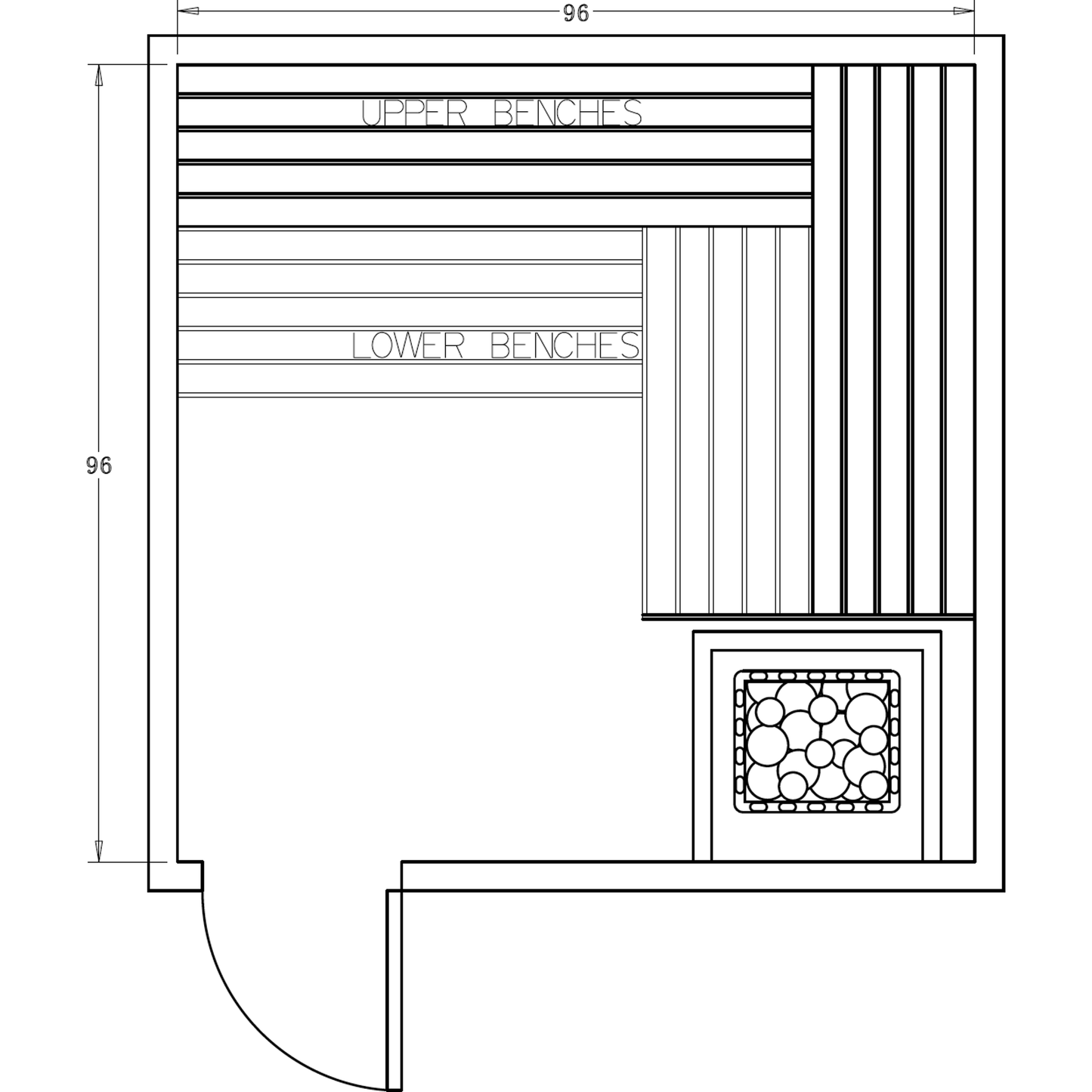 Finnish Sauna Builders 8' x 8' x 7' Pre-Cut Sauna Kit Option 5 / 7 Foot Tall / No Backrest,Option 5 / 7 Foot Tall / Backrest + $343.20,Option 5 / 8 Foot Tall + $454.08 / No Backrest,Option 5 / 8 Foot Tall + $454.08 / Backrest + $343.20 Finnish Sauna Build