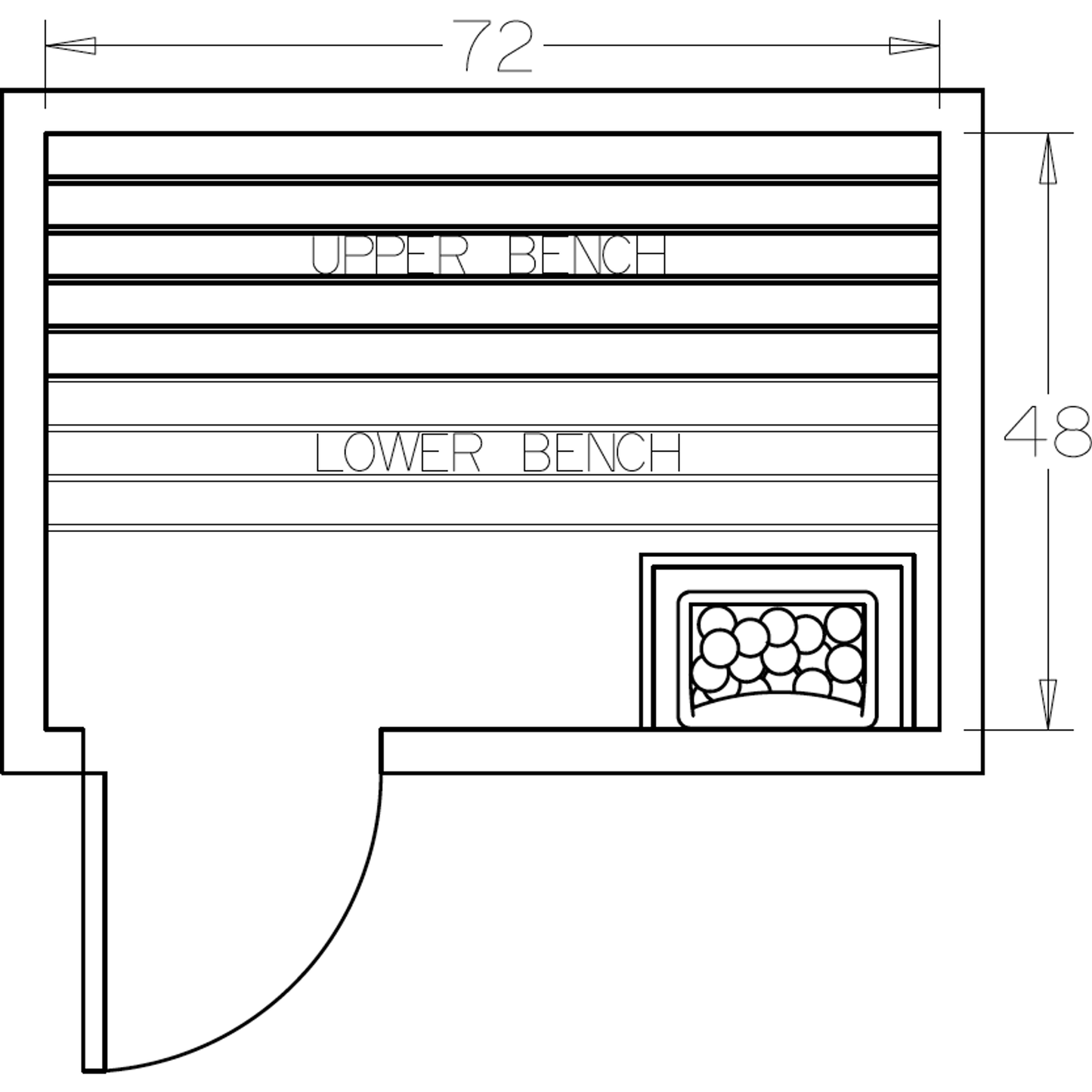 Finnish Sauna Builders 4' x 6' x 7' Pre-Cut Sauna Kit