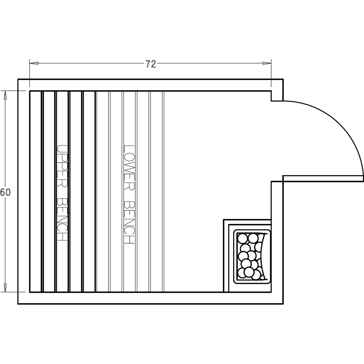 Finnish Sauna Builders 5' x 6' x 7' Pre-Cut Sauna Kit