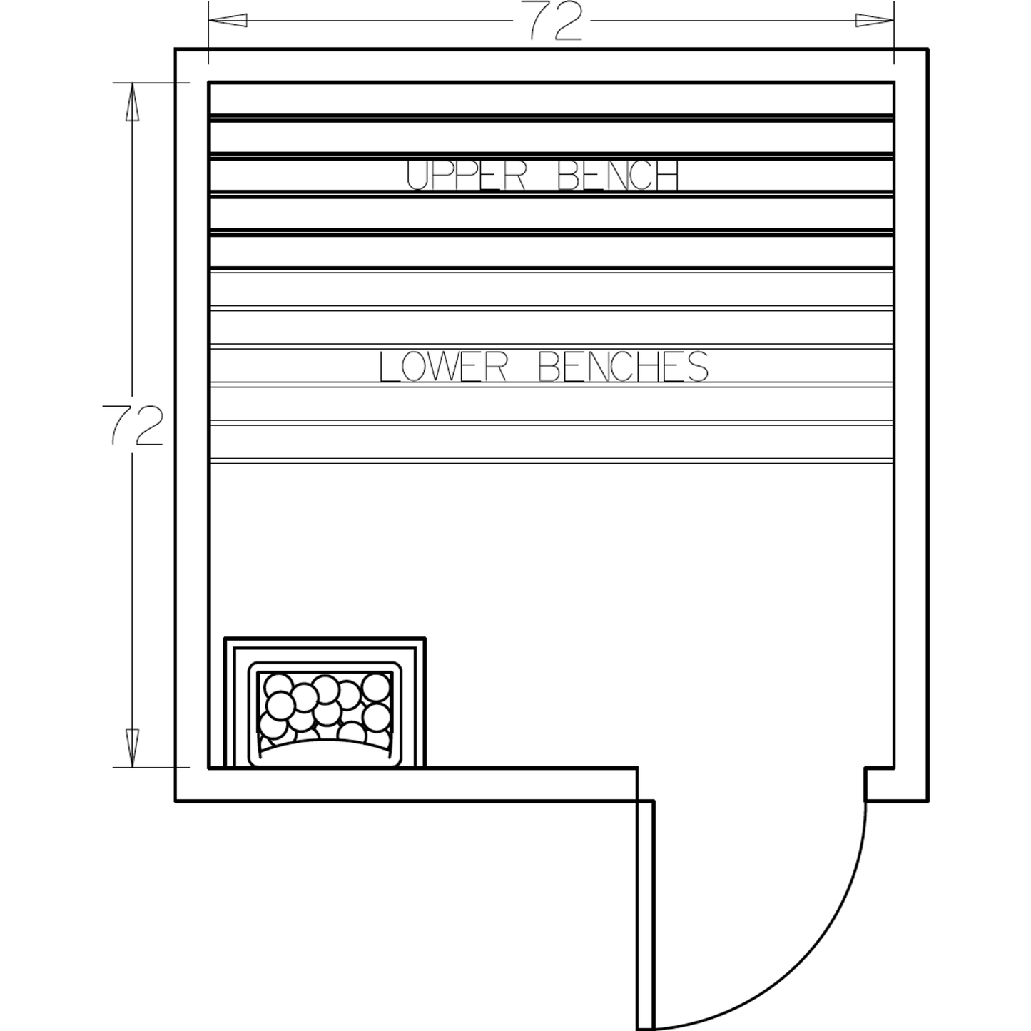 Finnish Sauna Builders 6' x 6' x 7' Pre-Cut Sauna Kit Option 2 / 7 Foot Tall / No Backrest,Option 2 / 7 Foot Tall / Backrest - $257.40,Option 2 / 8 Foot Tall - $340.56 / No Backrest,Option 2 / 8 Foot Tall - $340.56 / Backrest - $257.40,Option 3 / 8 Foot T