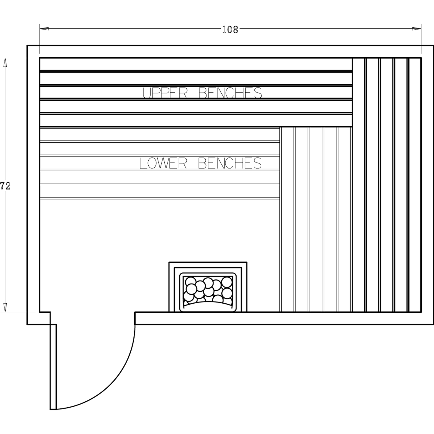 Finnish Sauna Builders 6' x 9' x 7' Pre-Cut Sauna Kit