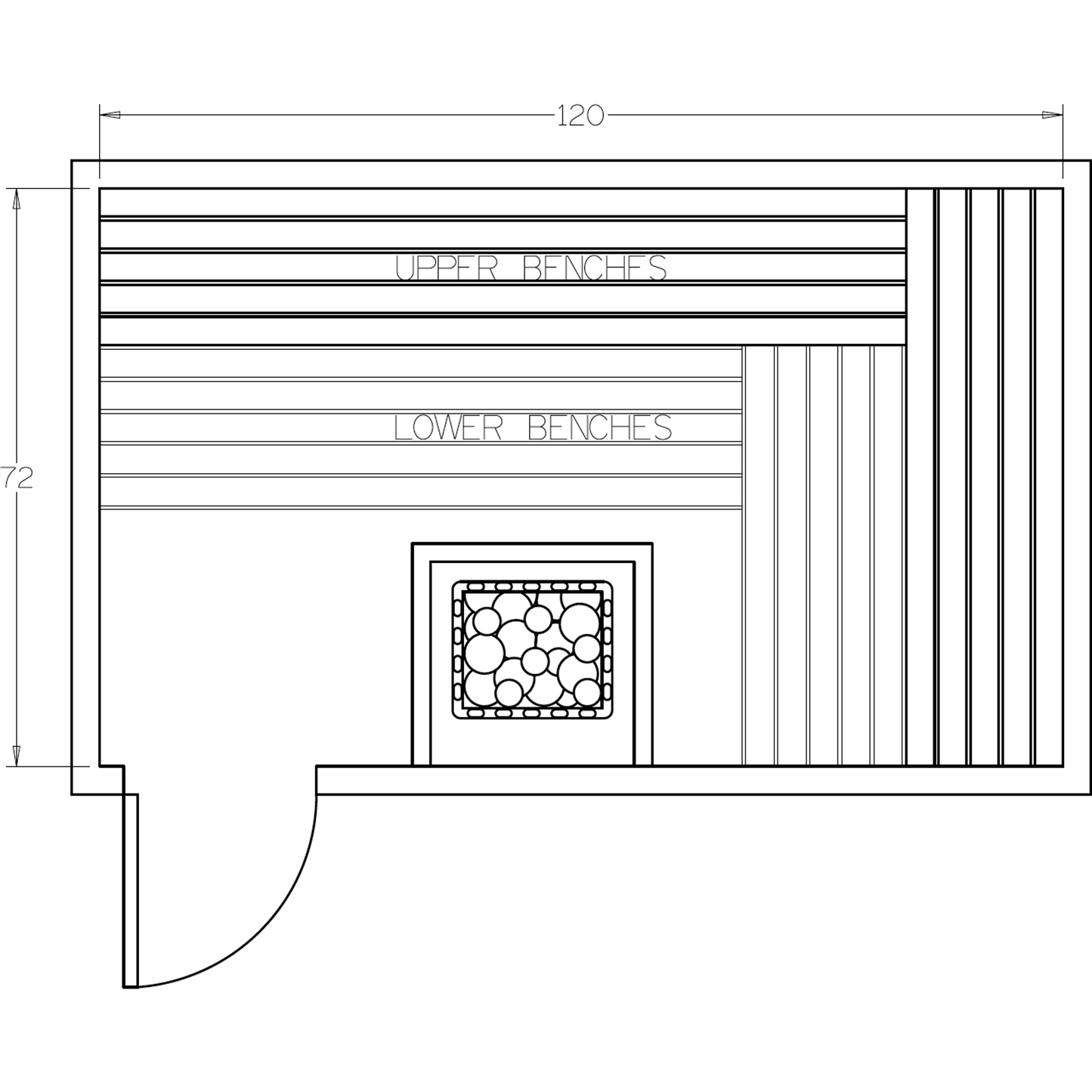 Finnish Sauna Builders 6' x 10' x 7' Pre-Cut Sauna Kit