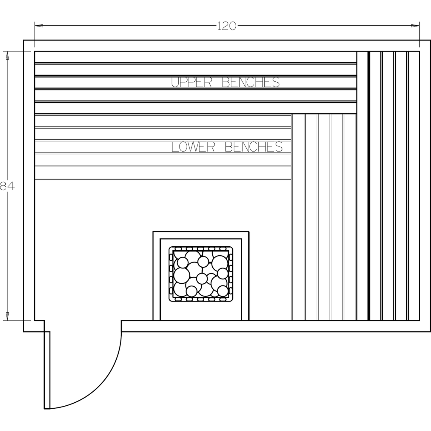 Finnish Sauna Builders 7' x 10' x 7' Pre-Cut Sauna Kit