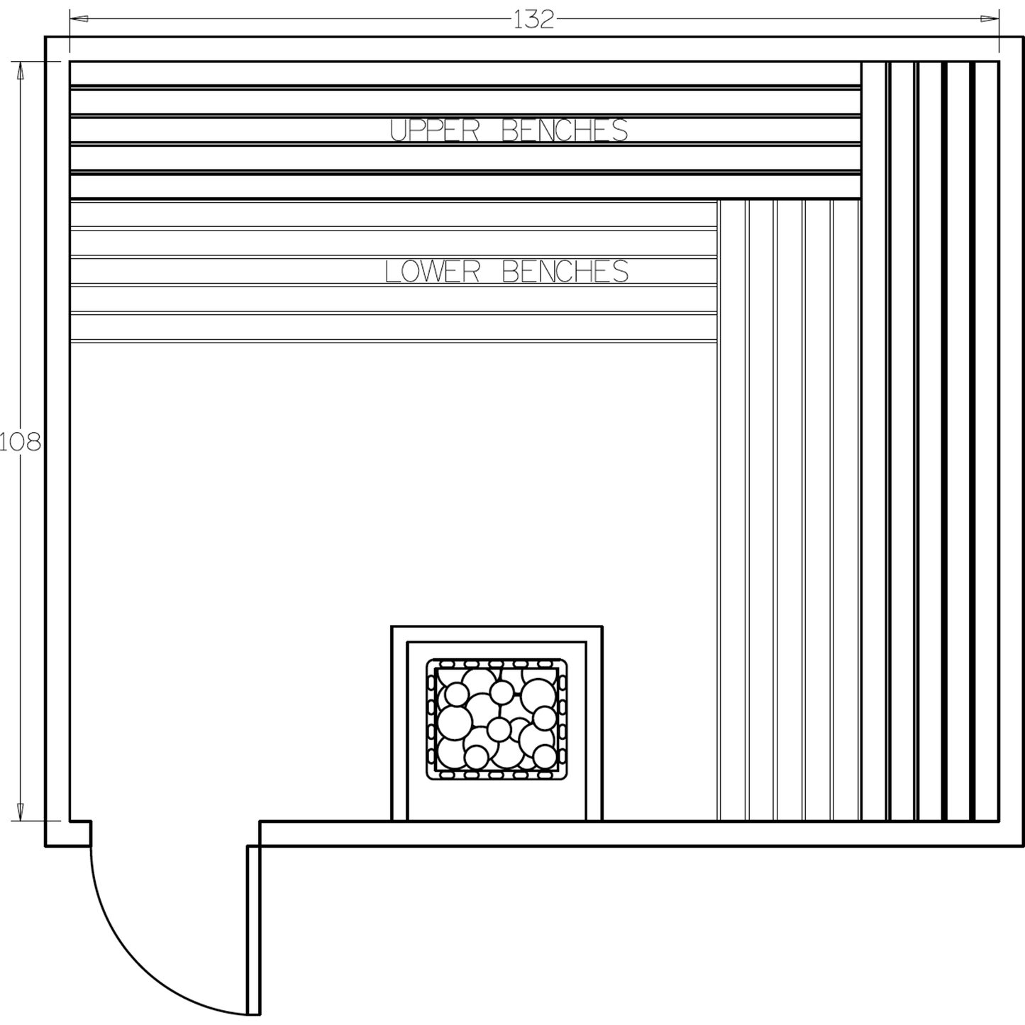 Finnish Sauna Builders 9' x 11' x 7' Pre-Cut Sauna Kit