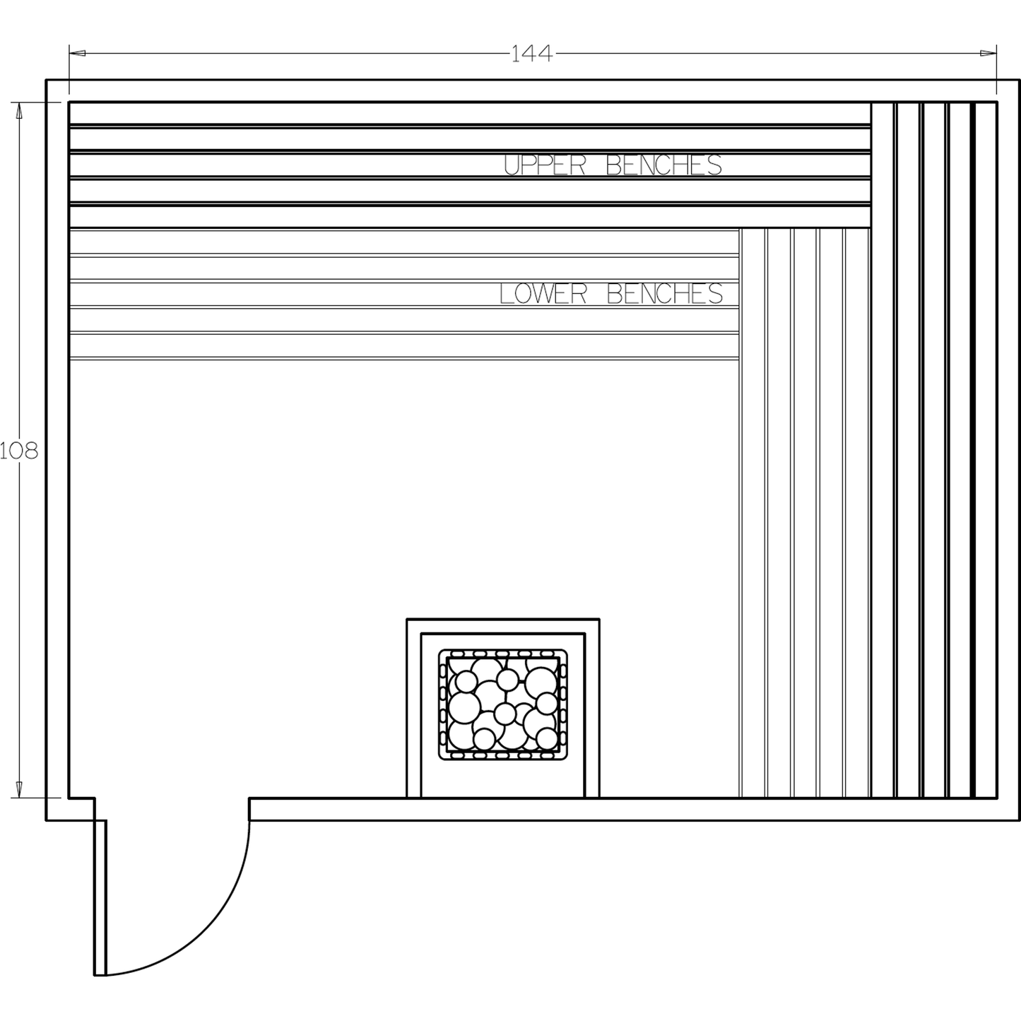 Finnish Sauna Builders 9' x 12' x 7' Pre-Cut Sauna Kit