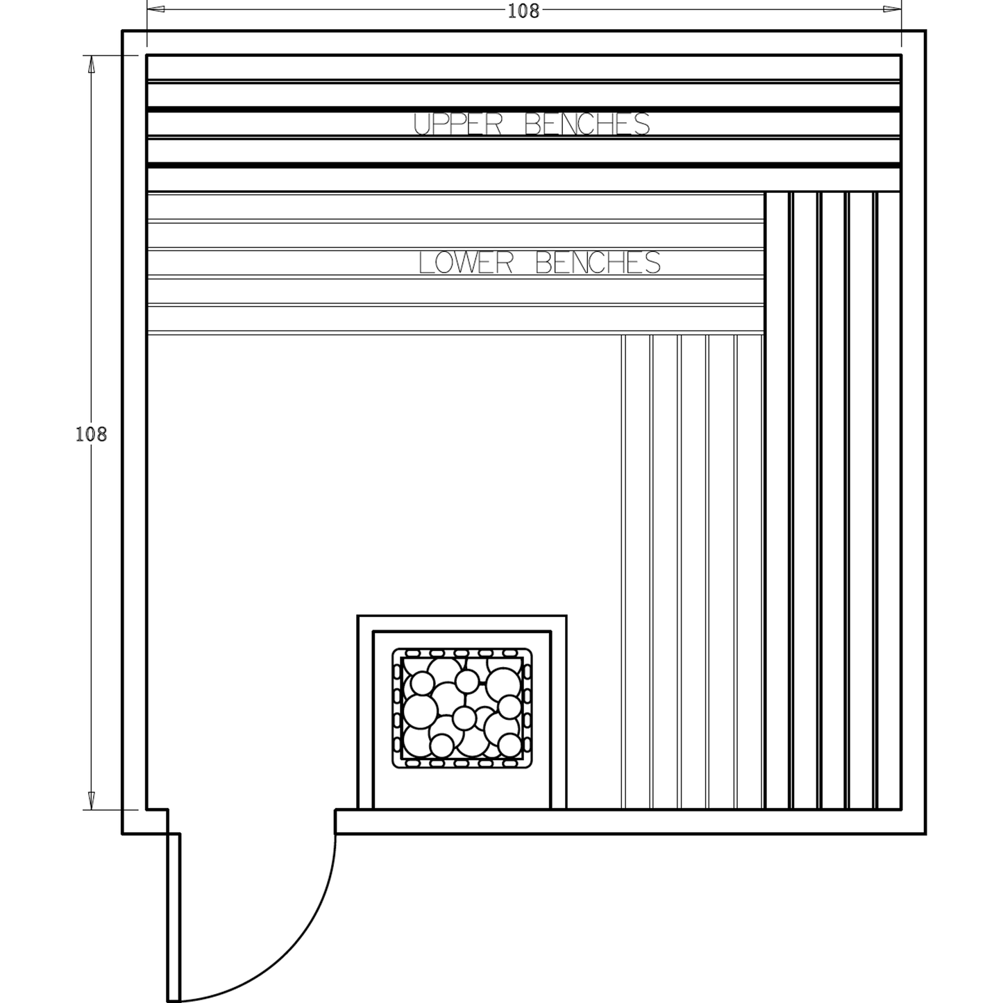 Finnish Sauna Builders 9' x 9' x 7' Pre-Cut Sauna Kit