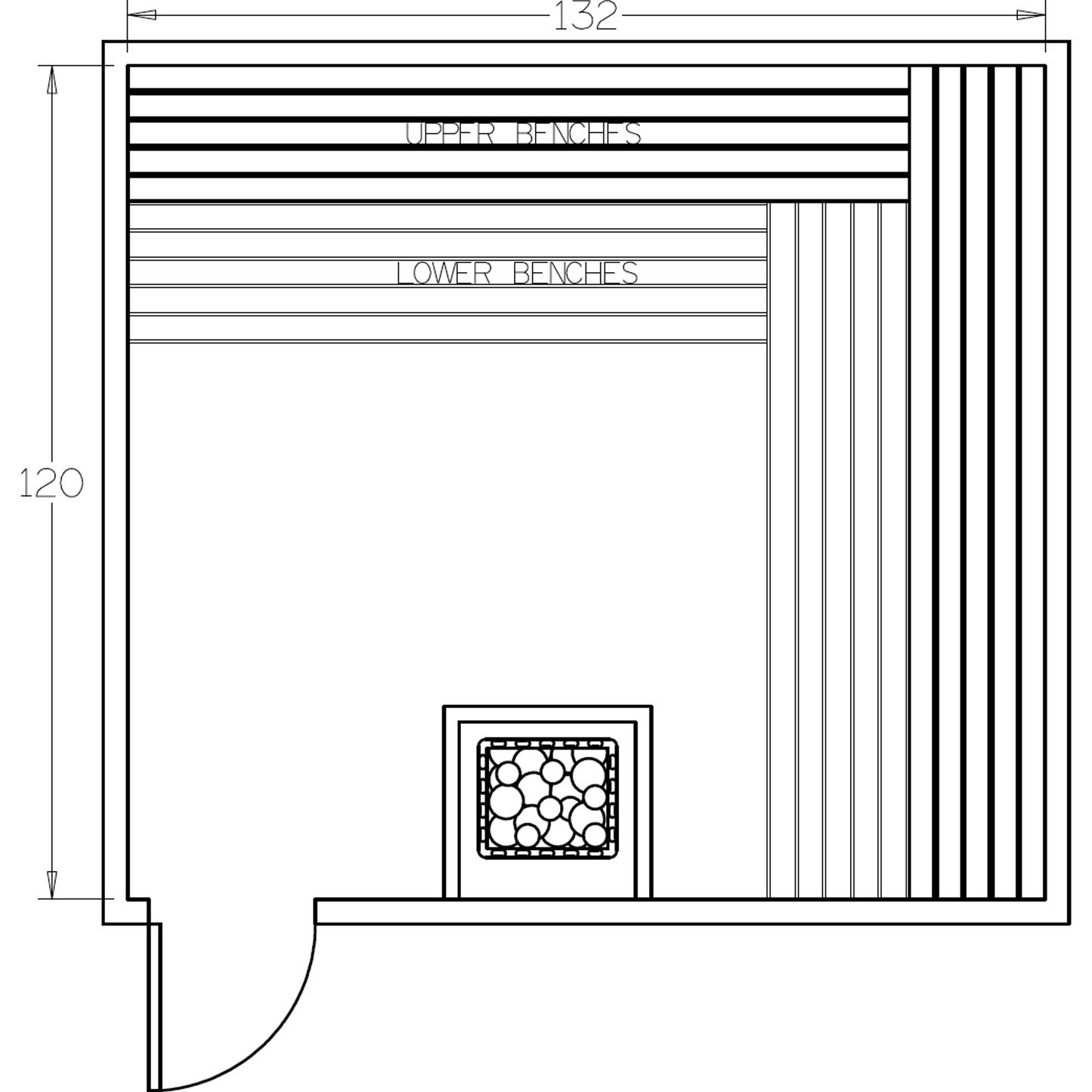 Finnish Sauna Builders 10' x 11' x 7' Pre-Cut Sauna Kit