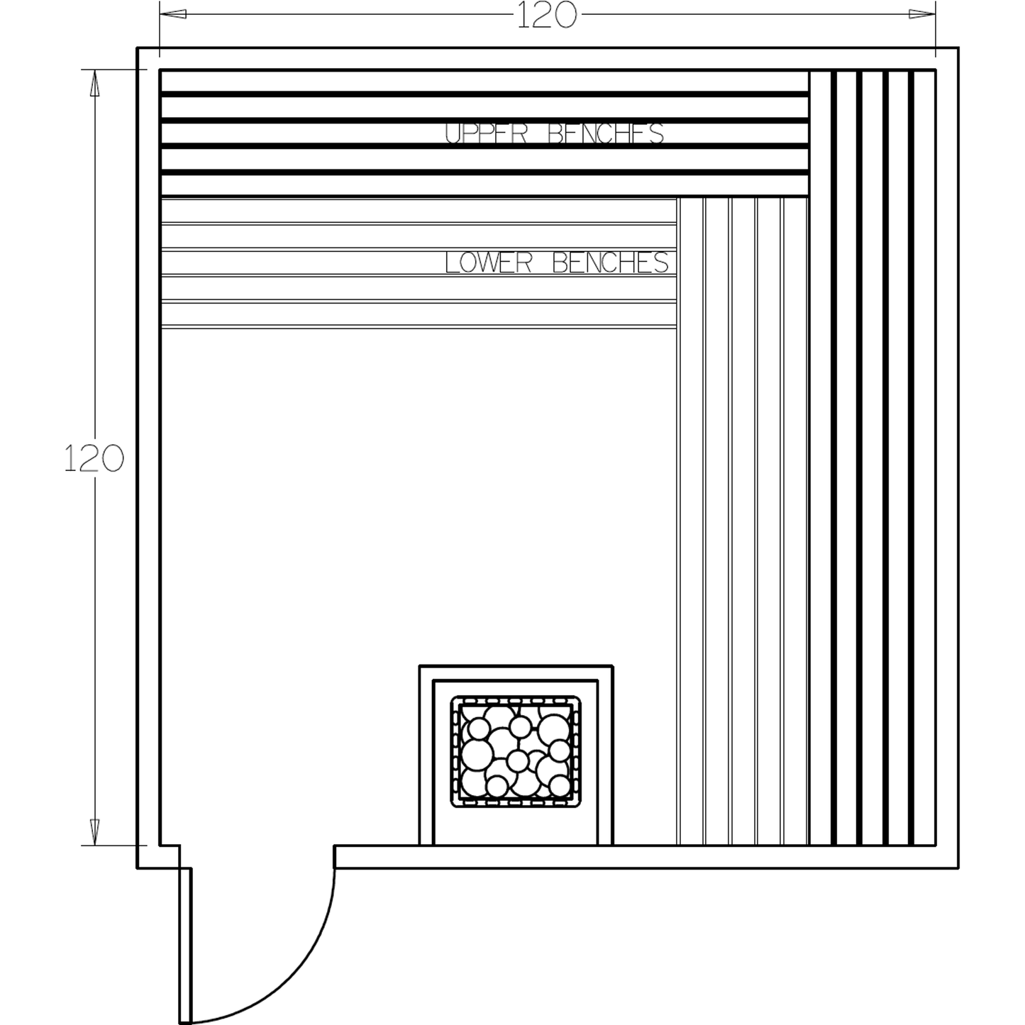 Finnish Sauna Builders 10' x 10' x 7' Pre-Cut Sauna Kit