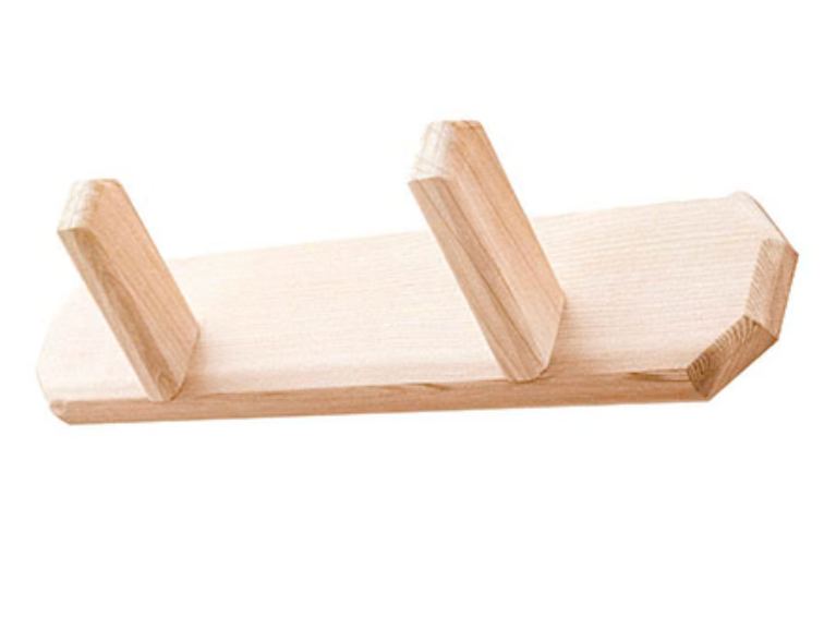 Scandia 2-Peg Cedar Towel Hanger