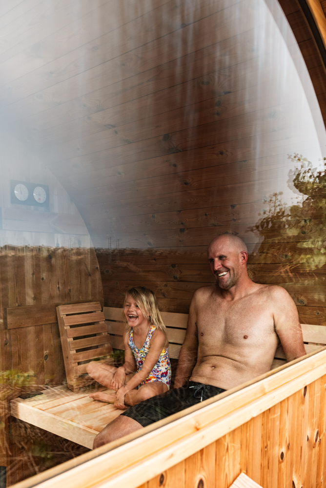 Takoa Half Moon Classic Barrel Sauna — Harvia Collection