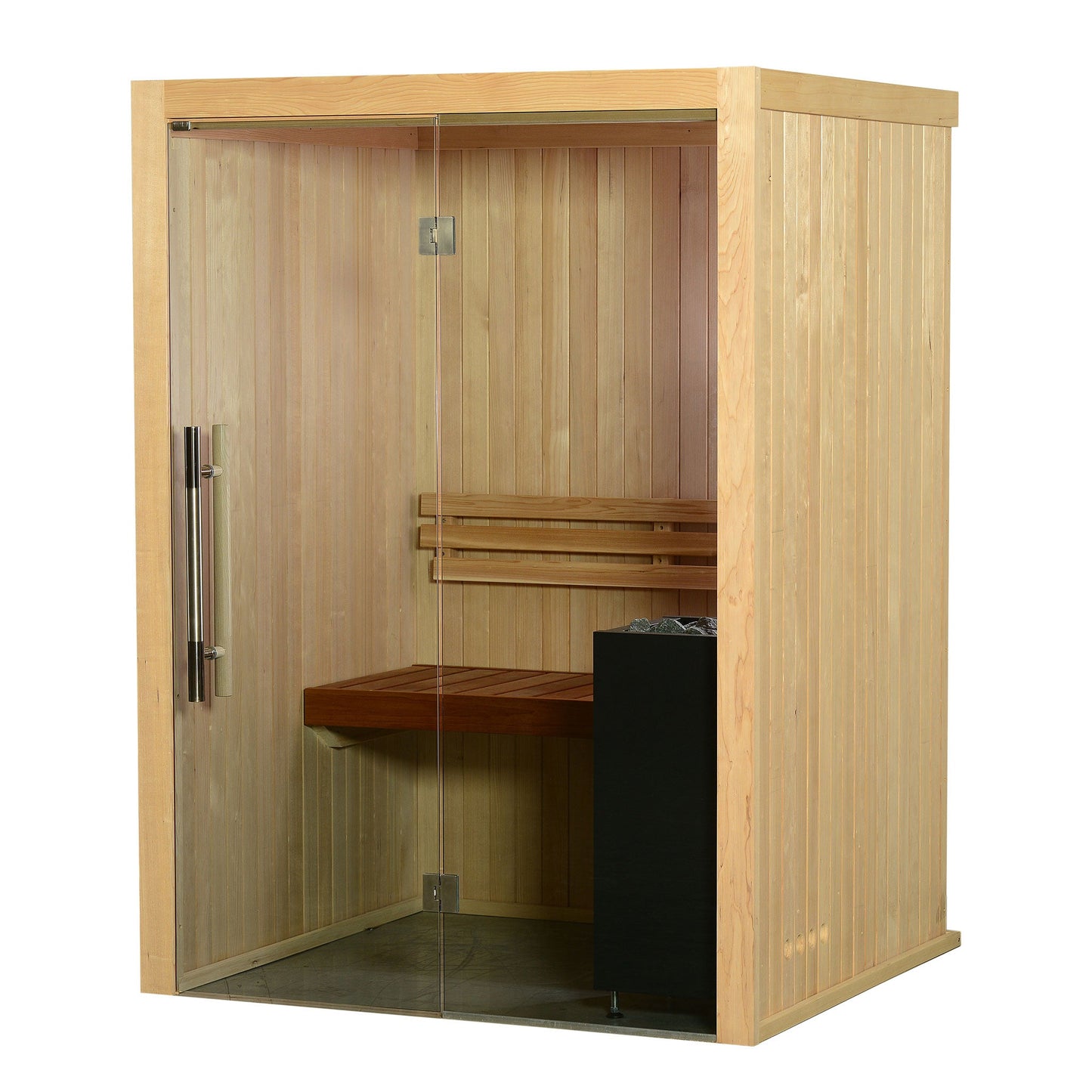 Almost Heaven Spectacle 2 Person Indoor Sauna Rustic Cedar,Fir Almost Heaven Sauna Spectacle_Vision2PBrownB.jpg