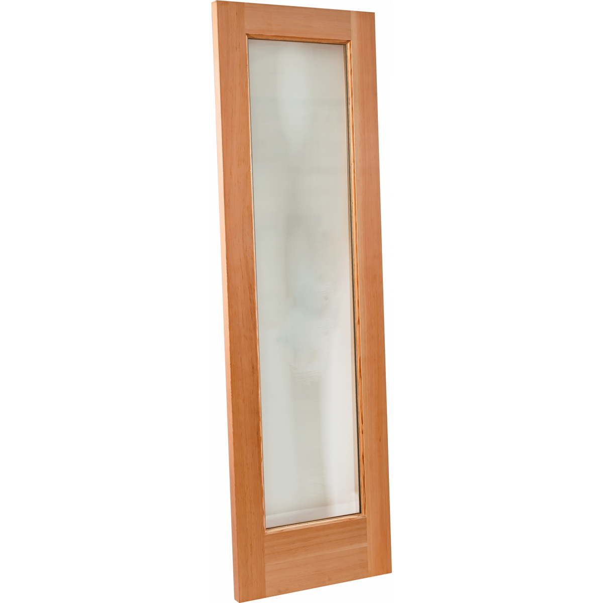 Finnish Sauna Builders Fir Sauna Door 2' x 6'8" with a Clear 16"x67" Tempered Thermo Glass