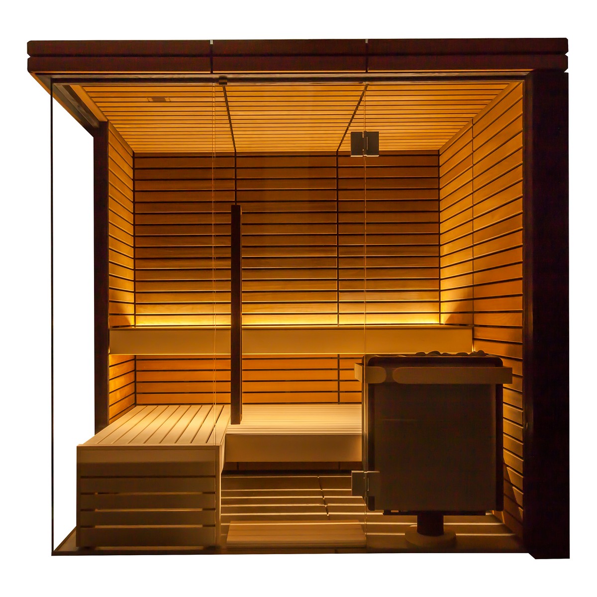 Harvia Lindea View Luxury 2-3 Person | Thermo Wood Reversible Sauna | With Virta 8KW Heater Thermo Wood Exterior and Light Lime Wood Interior,Thermo Wood Interior and Exterior Harvia img_9170-lindea-small-baenke-linde-innen-linde.jpg