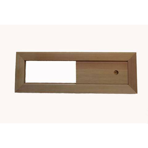 Finnish Sauna Builders Cedar Sliding Adjustable Vent
