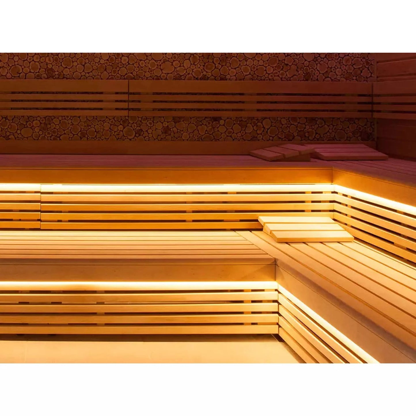 Finnish Sauna Builders LED Sauna Neon Light Kit - 16.4ft - 3000 Kelvin Single Strip - Radio Frequency Control,Dual Strip - Radio Frequency Control,Single Strip - WiFi + Alexa + Google Home,Dual Strip - WiFi + Alexa + Google Home Finnish Sauna Builders tyl