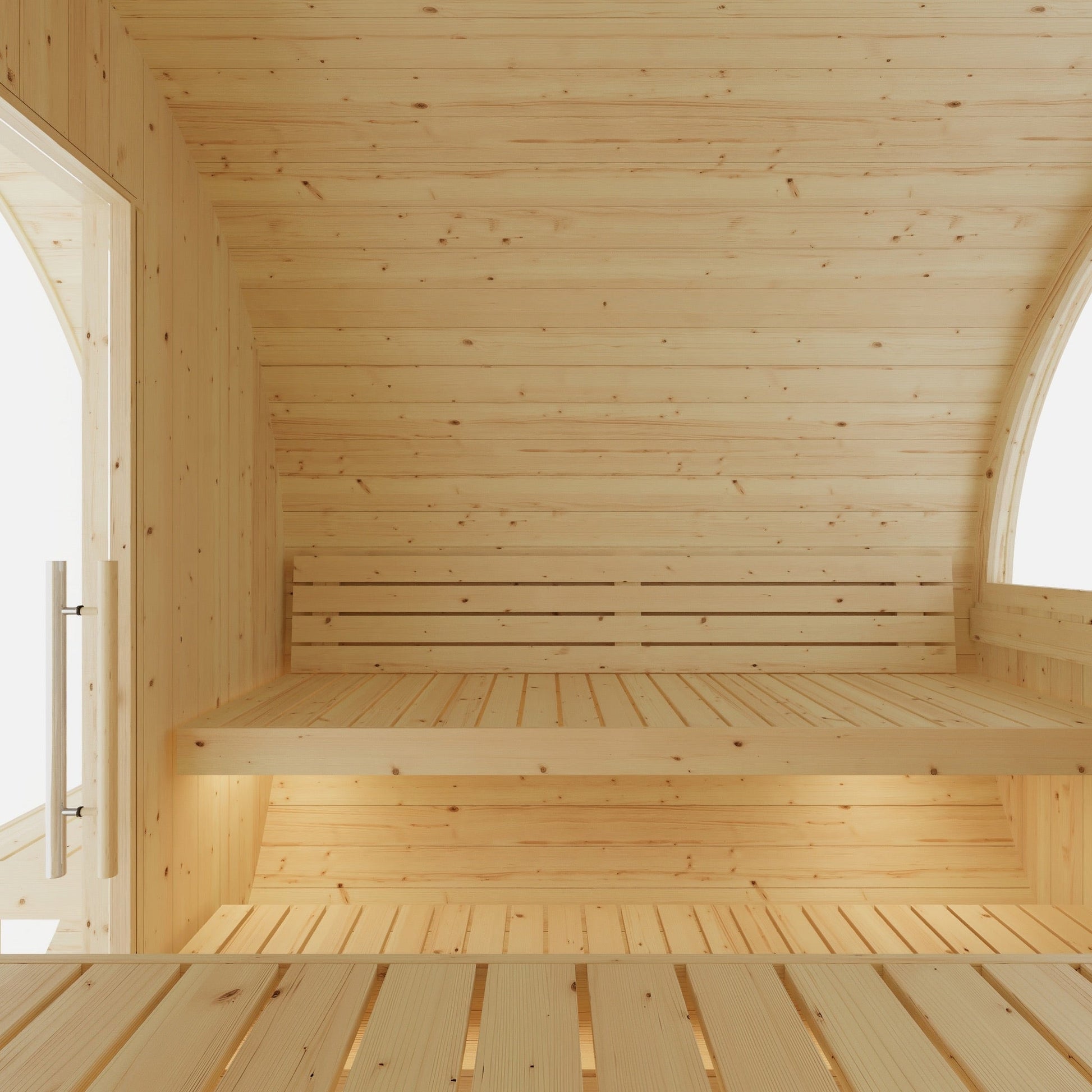 Vassa 6 Person 2 Tier Finnish Barrel Sauna with Heater - By Finnish Barrel Saunas Nordic Spruce / No Terrace Finnish Barrel Saunas 1B6666C2-1782-4835-A13C-B3A4022A394A.jpg