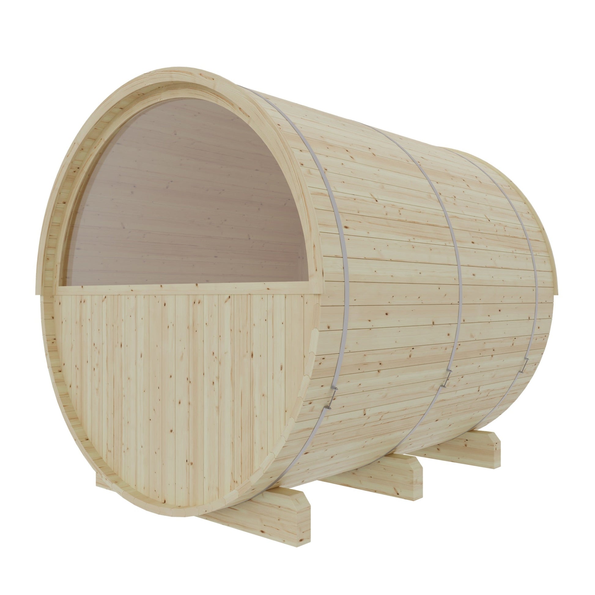 Vassa 6 Person 2 Tier Finnish Barrel Sauna with Heater - By Finnish Barrel Saunas Nordic Spruce / No Terrace Finnish Barrel Saunas 2724A546-0C44-42B6-904C-340539872986.jpg