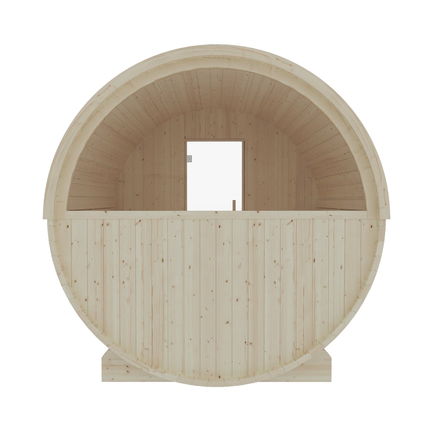 Helsinki 4 Person 2 Tier Finnish Barrel Sauna with Terrace and Heater - By Finnish Barrel Saunas Nordic Spruce / Terrace Finnish Barrel Saunas 3431B9AA-CA31-4EB0-8272-BCBEAF5C55AF.jpg
