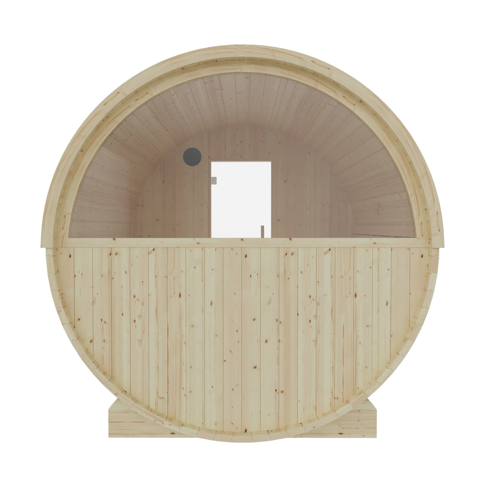 Vassa 6 Person 2 Tier Finnish Barrel Sauna with Heater - By Finnish Barrel Saunas Nordic Spruce / No Terrace Finnish Barrel Saunas 72981050-070B-43A9-8BF3-2E91D8D7A5A3.jpg